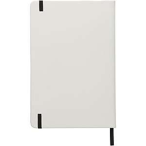 White A5 spectrum notebook with coloured strap