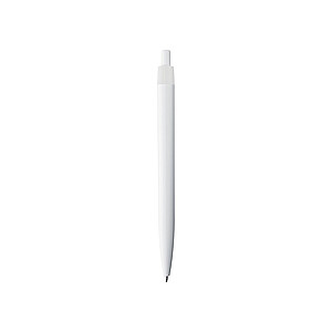 White plastic ball pen with coloured clip