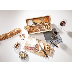 Wine wooden gift box for 2 bottles od wine with cutting board