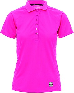 Women’ s short-sleeved polo shirt PAYPER TRAINING LADY, fluorescent fuchsia, size S