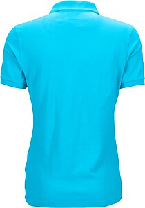 Womens elastic pique polo James Nicholson, turquise, XL