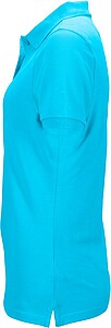 Womens elastic pique polo James Nicholson, turquise, XL