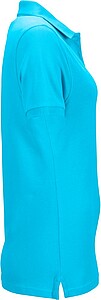 Womens elastic pique polo James Nicholson, turquise, XL