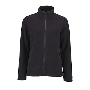 WOMENS PLAIN FLEECE JACKET NORMAN WOMEN, BLACK, L