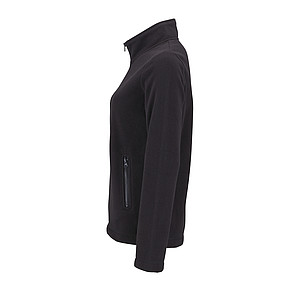 WOMENS PLAIN FLEECE JACKET NORMAN WOMEN, BLACK, L