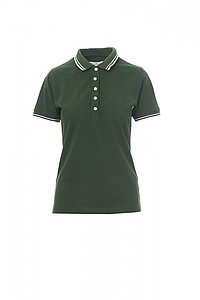 Womens polo T-shirt PAYPER SKIPPER LADY, dark green/white, M