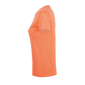 WOMENS ROUND COLLAR T-SHIRT REGENT WOMEN, APRICOT, XXL