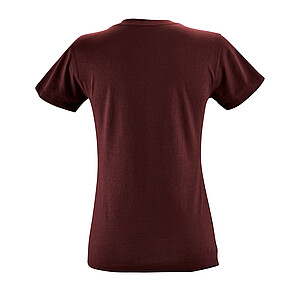 WOMENS ROUND COLLAR T-SHIRT REGENT WOMEN, BURGUNDY, M
