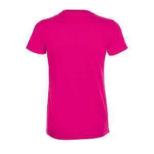WOMENS ROUND COLLAR T-SHIRT REGENT WOMEN, FUCHSIA, M