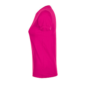 WOMENS ROUND COLLAR T-SHIRT REGENT WOMEN, FUCHSIA, M