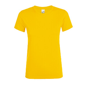 WOMENS ROUND COLLAR T-SHIRT REGENT WOMEN, GOLD, S
