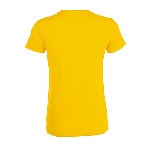 WOMENS ROUND COLLAR T-SHIRT REGENT WOMEN, GOLD, S