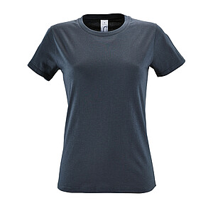 WOMENS ROUND COLLAR T-SHIRT REGENT WOMEN, MOUSE GREY, S