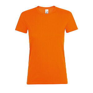 WOMENS ROUND COLLAR T-SHIRT REGENT WOMEN, ORANGE, XXL