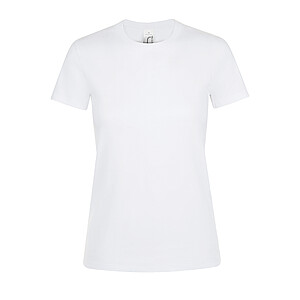 WOMENS ROUND COLLAR T-SHIRT REGENT WOMEN, WHITE, L