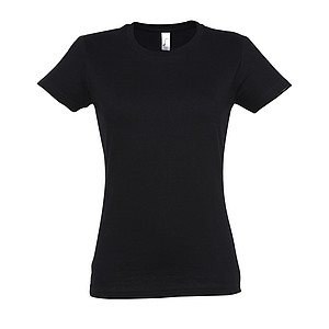 WOMENS ROUND NECK T-SHIRT IMPERIAL WOMEN, DEEP BLACK, XL