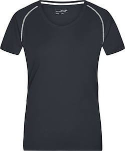 Womens sports T-shirt James Nicholson, black/white, M