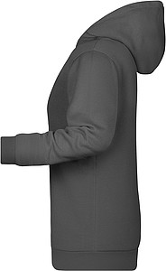 Womens sweatshirt with hoodie James Nicholson, anthracite, XXL
