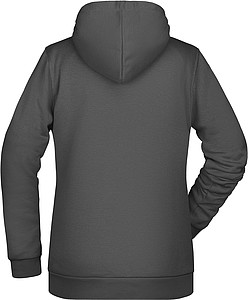 Womens sweatshirt with hoodie James Nicholson, anthracite, XXL