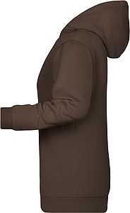 Womens sweatshirt with hoodie James Nicholson, brown, M