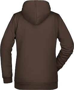 Womens sweatshirt with hoodie James Nicholson, brown, M