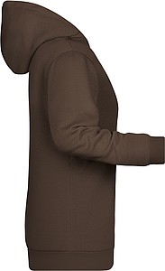 Womens sweatshirt with hoodie James Nicholson, brown, M
