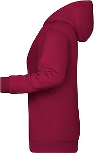Womens sweatshirt with hoodie James Nicholson, burgundy, M