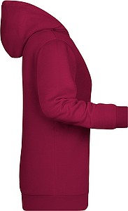 Womens sweatshirt with hoodie James Nicholson, burgundy, XXL