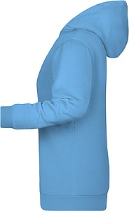 Womens sweatshirt with hoodie James Nicholson, light blue, M