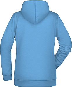 Womens sweatshirt with hoodie James Nicholson, light blue, M