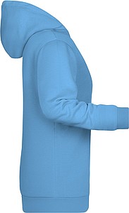 Womens sweatshirt with hoodie James Nicholson, light blue, M