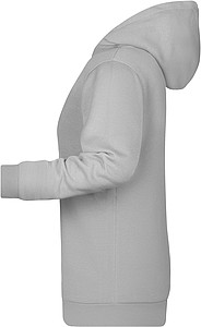 Womens sweatshirt with hoodie James Nicholson, light grey melange, M