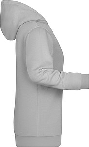 Womens sweatshirt with hoodie James Nicholson, light grey melange, M