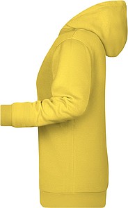 Womens sweatshirt with hoodie James Nicholson, light yellow, L