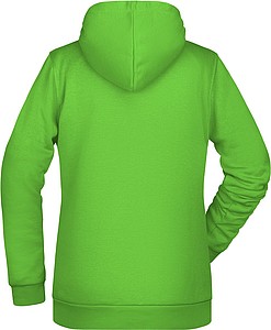 Womens sweatshirt with hoodie James Nicholson, lime green, 3XL