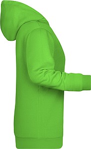 Womens sweatshirt with hoodie James Nicholson, lime green, 3XL