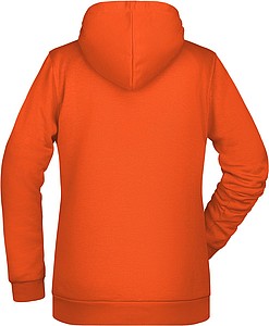 Womens sweatshirt with hoodie James Nicholson, orange, 3XL