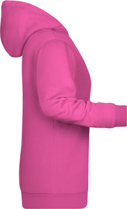Womens sweatshirt with hoodie James Nicholson, pink, L