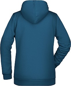 Womens sweatshirt with hoodie James Nicholson, teal, XXL