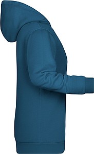 Womens sweatshirt with hoodie James Nicholson, teal, XXL