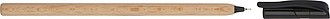 Wooden ballpen with black plastic cap