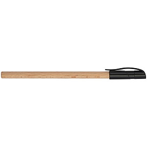 Wooden ballpen with black plastic cap