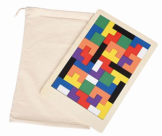 Wooden puzzle "Brain Twister" cotton bag
