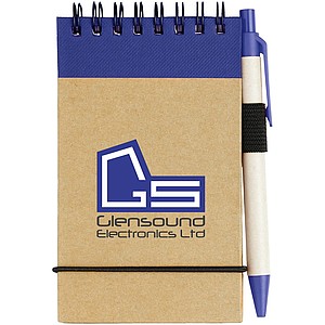 Zuse jotter with pen - blue